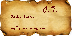 Galba Tímea névjegykártya