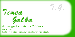 timea galba business card